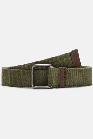 Timberland Cinturón de tela de 40 mm de ancho con hebilla cuadrada para hombre en