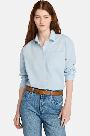 Timberland Camisa de popelina para mujer en claro