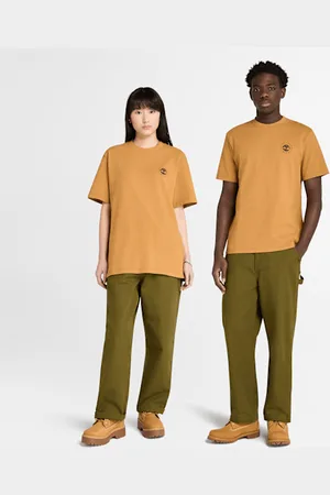 Timberland Camiseta lavada con estampado gráfico «Boot Lab» en la espalda para hombre en