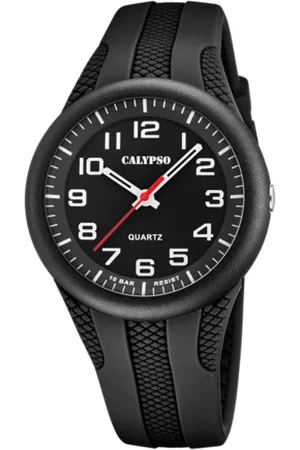CALYPSO K5629/2 Street Style Reloj para hombre Caja de plástico Multi  Correa de plástico negro, negro/negro, correa, negro / negro, Correa