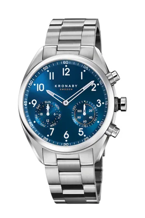 Kronaby Reloj S3762/1 Azul Correa De Acero Inoxidable 316l, Hombre