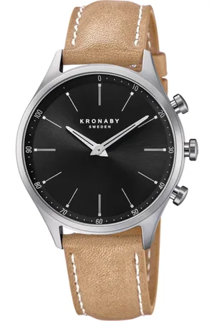 Kronaby Reloj S3123/1 Negro Correa De Cuero, Hombre