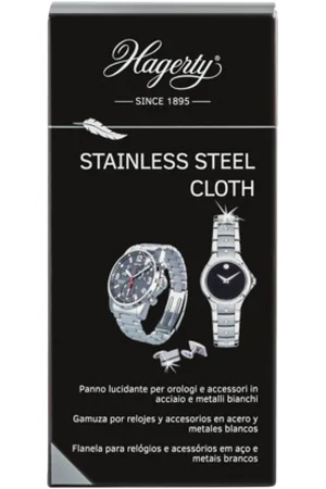 TIME ROAD Stainless Steel Cloth: Gamuza Impregnada Para Limpiar Relojes Y Complementos De Acero 30 X 36 Cm - Ref A116310