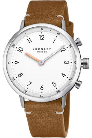 Kronaby Reloj S3128/1 Blanco Correa De Cuero, Hombre