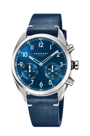 Kronaby Reloj S3764/2 Azul Correa De Cuero, Hombre