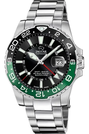 Jaguar Reloj Suizo Ceramic Gmt Verde Para Hombre. J1011/5