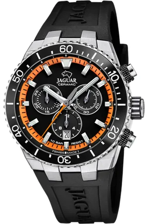 Jaguar Reloj Swiss Made Ceramic J1021/4 Correa De Caucho, Hombre