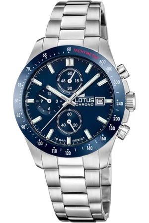 Lotus Reloj Chrono 18994/6 Azul Correa De Acero Inoxidable 316l, Hombre