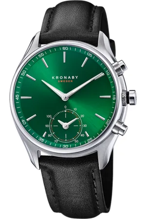 Kronaby Reloj Sekel S3781/2 Verde Correa De Piel, Hombre