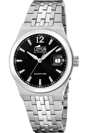 Lotus Reloj Automatic 19000/5 Negro Correa De Acero Inoxidable 316l, Hombre