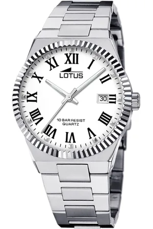 Lotus Reloj Freedom 18835/4 Blanco Correa De Acero Inoxidable 316l, Hombre