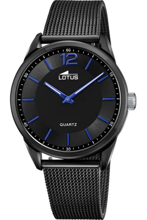 Lotus Reloj 18736/a Negro Correa De Acero Inoxidable 316l, Hombre