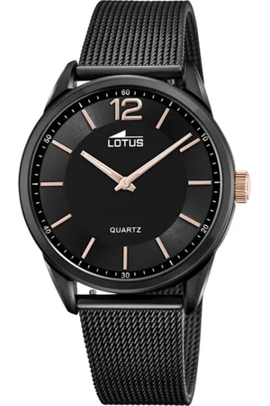 Lotus Reloj 18736/b Negro Correa De Acero Inoxidable 316l, Hombre