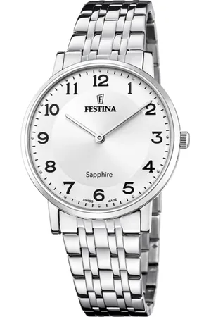 Festina Reloj Swiss Made Acero Clásico F20045/1 Correa De Acero Inoxidable 316l, Hombre