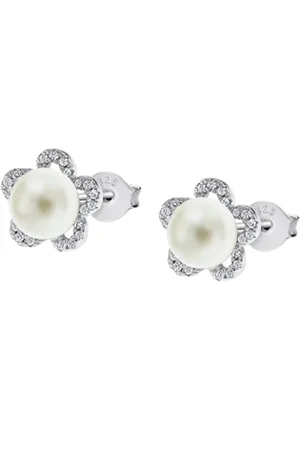 TIME ROAD Pendientes Perla Ws02220 Plata