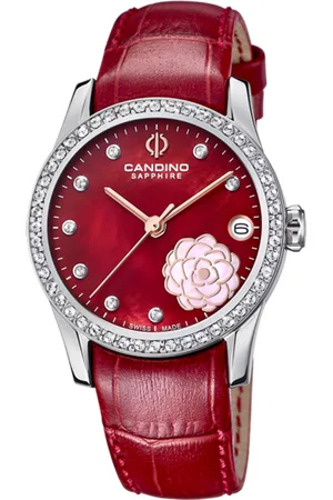 Candino Reloj Suizo Para Mujer, Colección Lady Elegance Color Rojo C4721/2