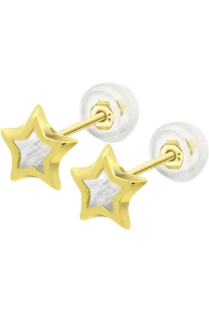 TIME ROAD Pendientes Estrella Lg00031/8 Oro, Infantil
