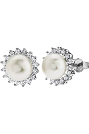 TIME ROAD Pendientes Perla Ws01448 Plata, Mujer