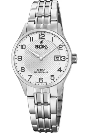 Festina Reloj De Mujer Swiss Made F20006/1 Con Esfera Plateada