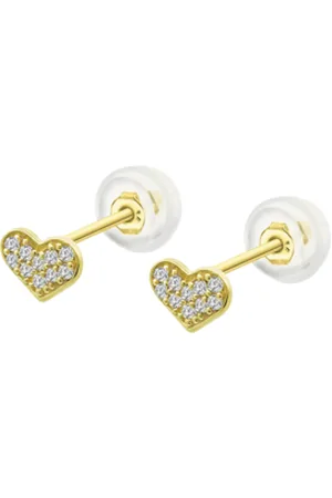 TIME ROAD Pendientes Corazón Hin00162 Oro, Mujer