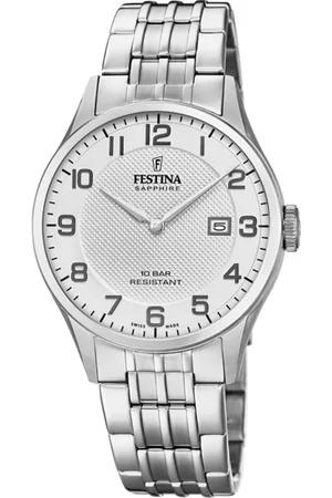 Festina Reloj De Hombre Swiss Made F20005/1 Con Esfera Plateada