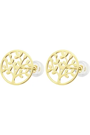 TIME ROAD Pendientes Arbol Vida Hin00045 Oro, Mujer
