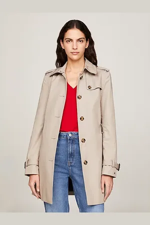 Tommy Hilfiger Gabardina de botonadura sencilla
