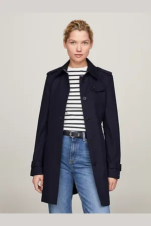 Tommy Hilfiger Gabardina de botonadura sencilla
