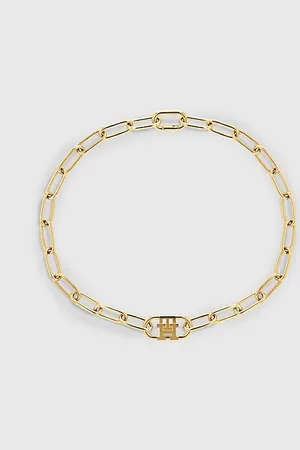 Tommy Hilfiger Collar con colgante chapado en oro