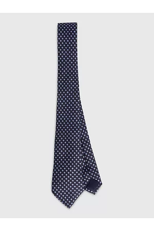 Tommy Hilfiger Hombre Corbatas y corbatín - Corbata de seda con microestampado de cuadros