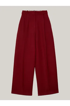 Missguided - High Waist Wide Leg Trousers Red  Moda rojo, Outfit pantalon  rojo, Trajes elegantes