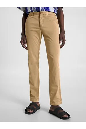 Pantalón chino premium denton de corte recto de hombre