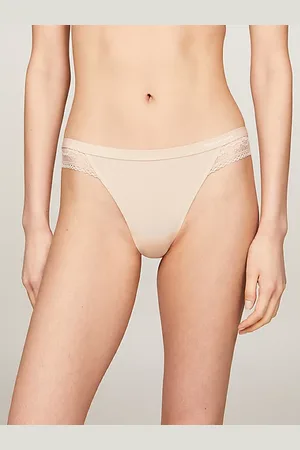 Tommy Hilfiger Tanga con paneles de encaje y logo