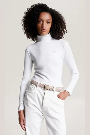 Tommy Hilfiger Camiseta slim de manga larga y cuello vuelto