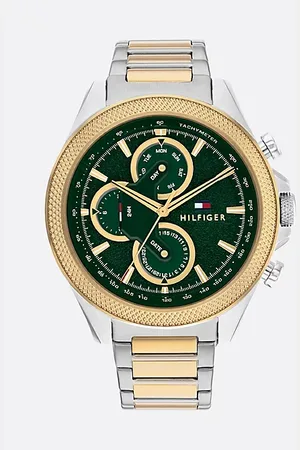 Tommy Hilfiger Reloj de acero inoxidable con esfera verde