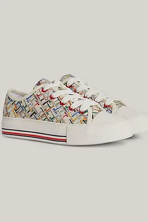 Tommy Hilfiger Zapatillas de lona con monogramas TH