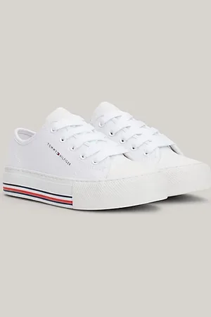 Tommy Hilfiger Zapatillas de lona con cordones y purpurina