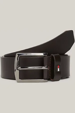 Tommy Hilfiger Cinturón de piel con logo esmaltado
