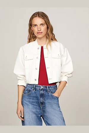 Tommy Hilfiger Cazadora bomber vaquera de corte cropped