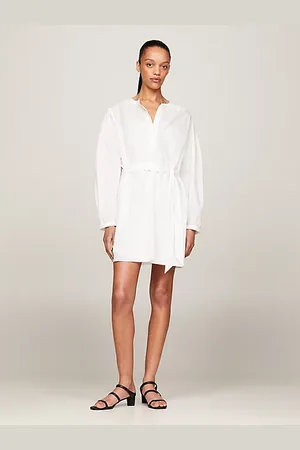 Tommy Hilfiger Minivestido de manga larga con cinturón