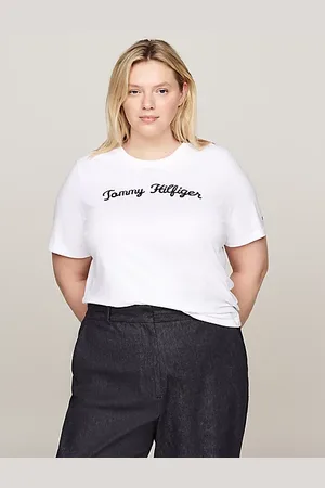 Tommy Hilfiger Camiseta con logo bordado en Script Curve