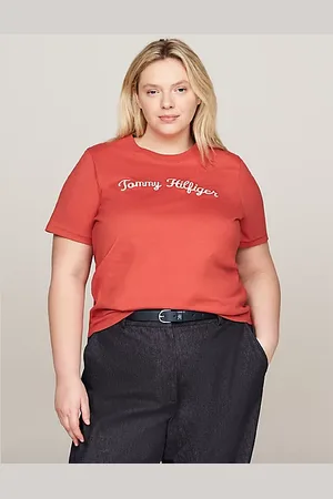 Tommy Hilfiger Camiseta con logo bordado en Script Curve
