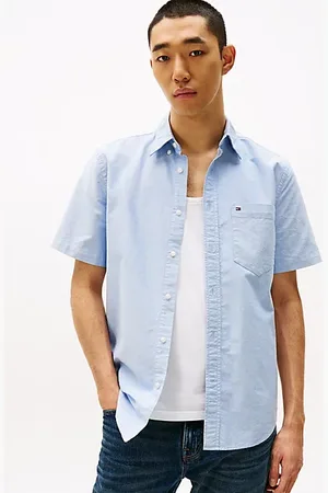 Tommy Hilfiger Camisa de manga corta Oxford de corte regular