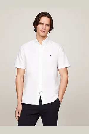 Tommy Hilfiger Camisa de manga corta Oxford de corte regular