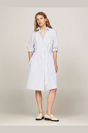 Tommy Hilfiger Vestido camisero de rayas con corte regular