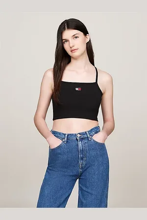 Tommy Hilfiger Top estilo bralette con parche de Tommy