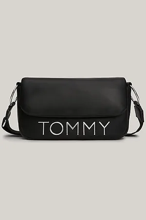 Tommy Hilfiger Bolso bandolera con solapa y logo metálico