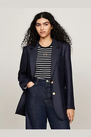 Tommy Hilfiger Americana de botonadura sencilla con escudo