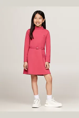 Tommy Hilfiger Vestido extra slim con manga larga y cinturón