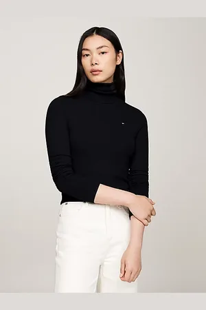 Tommy Hilfiger Camiseta slim de manga larga y cuello vuelto